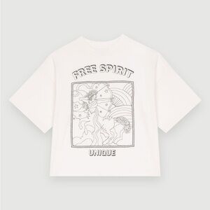 Maje T-Shirt with Free Spirit Embroidery